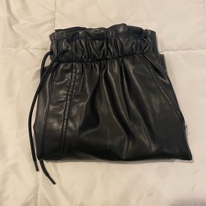 Barely worn drawstring leather Abercrombie pants!